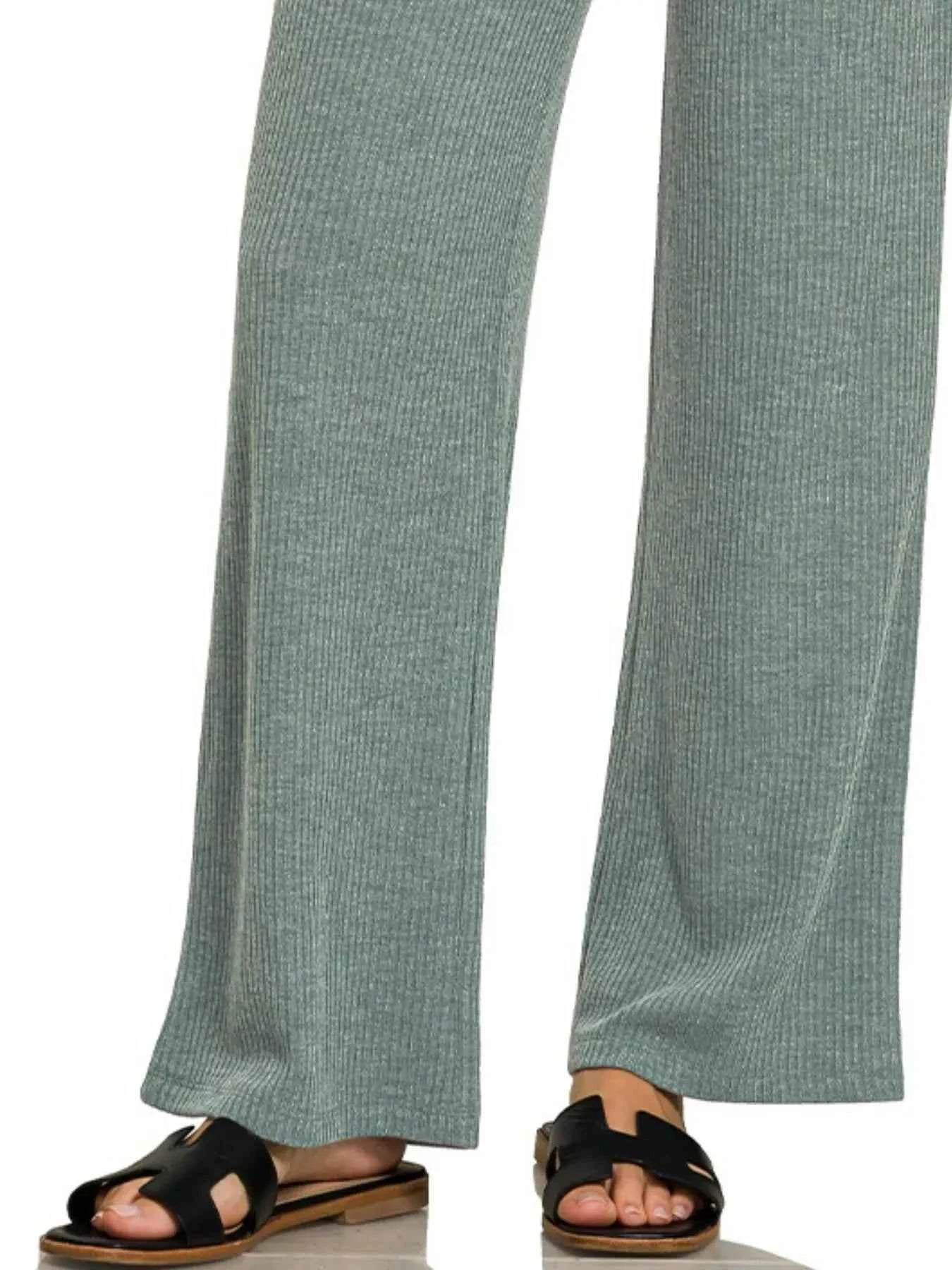 Zenana Ribbed Drawstring Lounge Pants