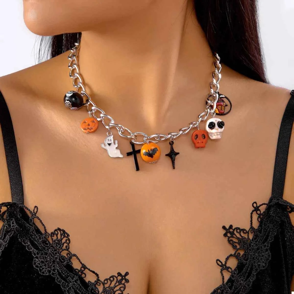 Halloween Charm Chain Necklace