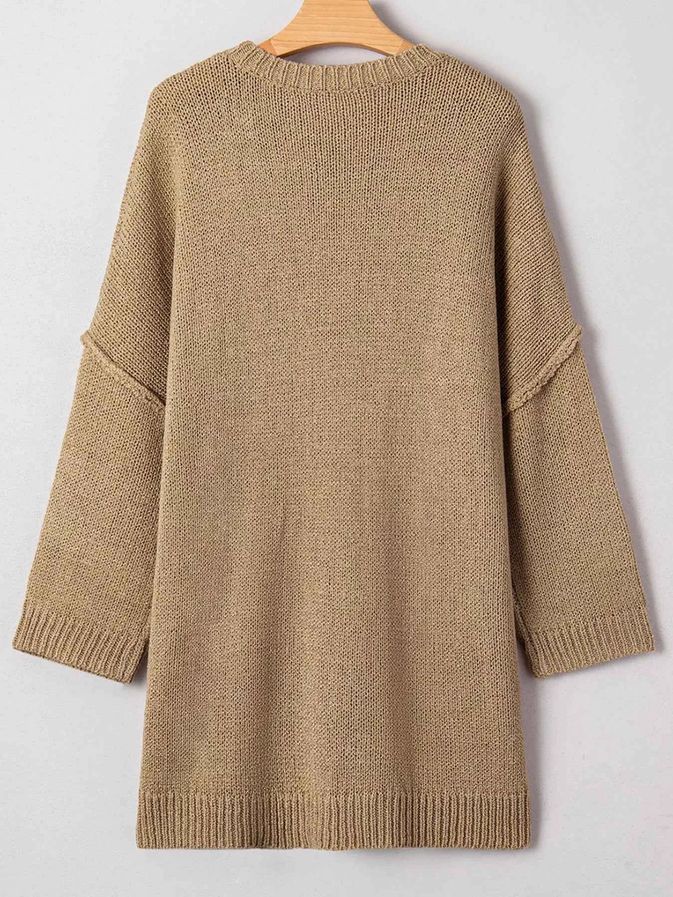 Oversize Drop Shoulder Slouchy Sweater Dress