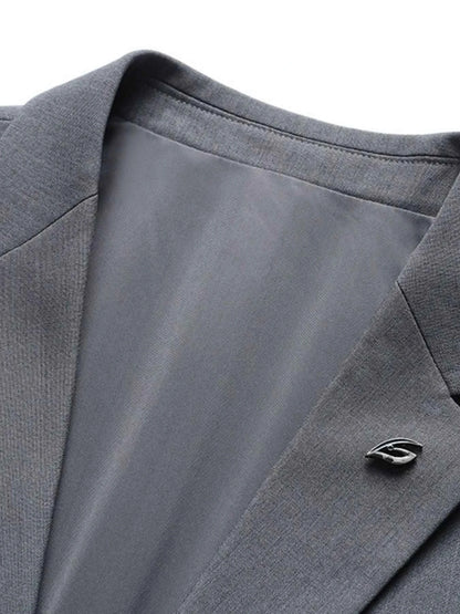 Men's Lapel Collar Long Sleeve Blazer