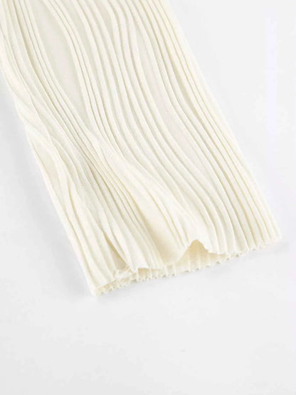 Off-Shoulder Textured Knit Maxi Dress