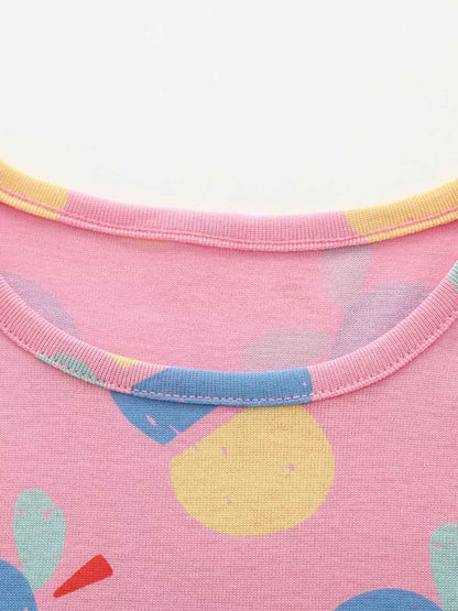 Children's Printed Short Sleeve Dress