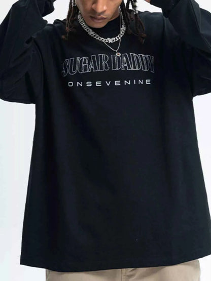 Men's Round Neck Letter Graphic T-Shirt