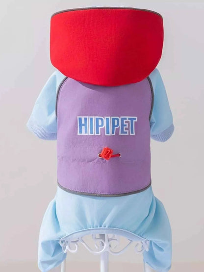 Color Block Warm Pet Jumpsuit