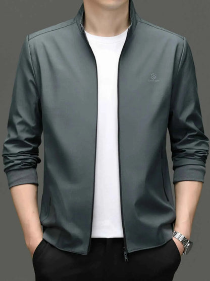 Men's Plus Size Zip Up Slim Fit Jacket