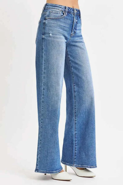 RISEN Full Size High Rise Wide Leg Jeans Plus Size