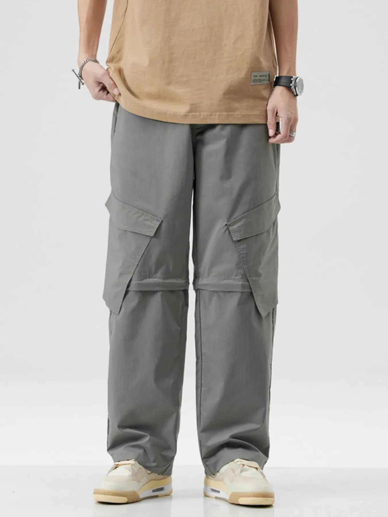 Men's Full Size Wide Leg Cargo Pants Plus Size