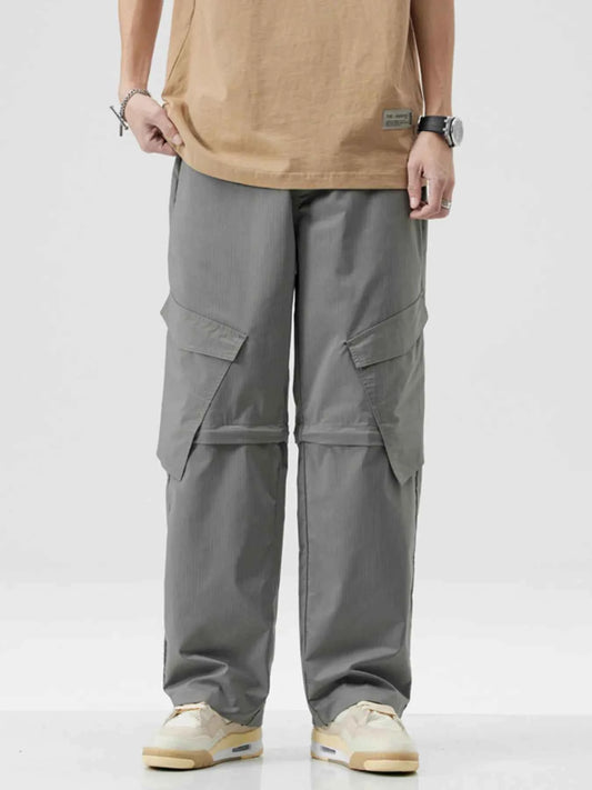 Men's Full Size Wide Leg Cargo Pants Plus Size