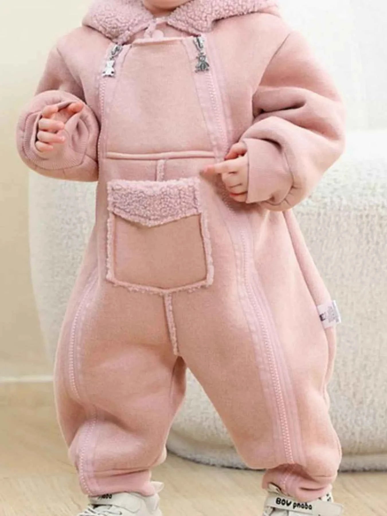 Children's Fleece Hooded One-Piece Jumpsuit