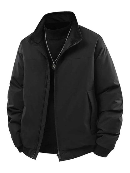 Men's Casual Stand Collar Lightweight Bomber Jacket