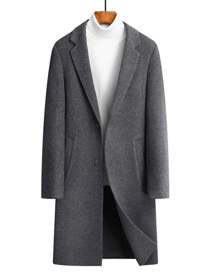 Men's Plus Size Lapel Collar Long Coat