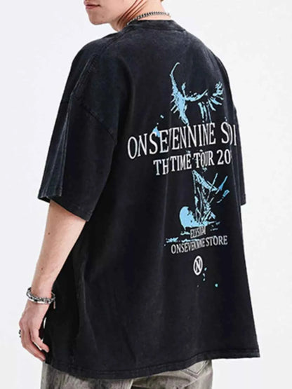 Men's Graphic Round Neck Half Sleeve T-Shirt