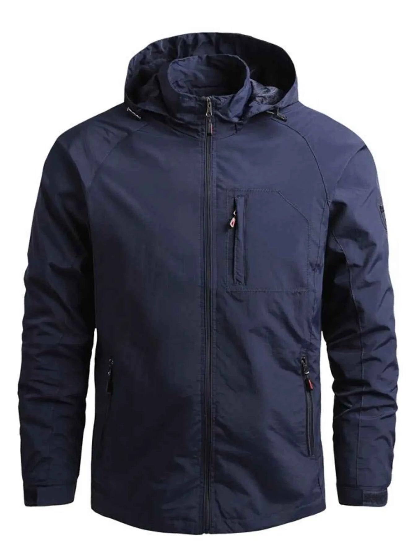 Men's Plus Size Tactical Hooded Softshell Jacket