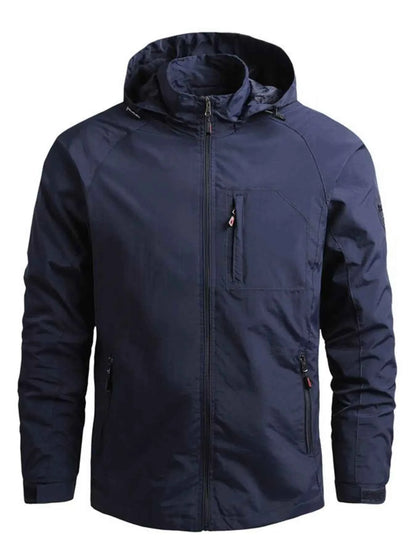 Men's Plus Size Tactical Hooded Softshell Jacket