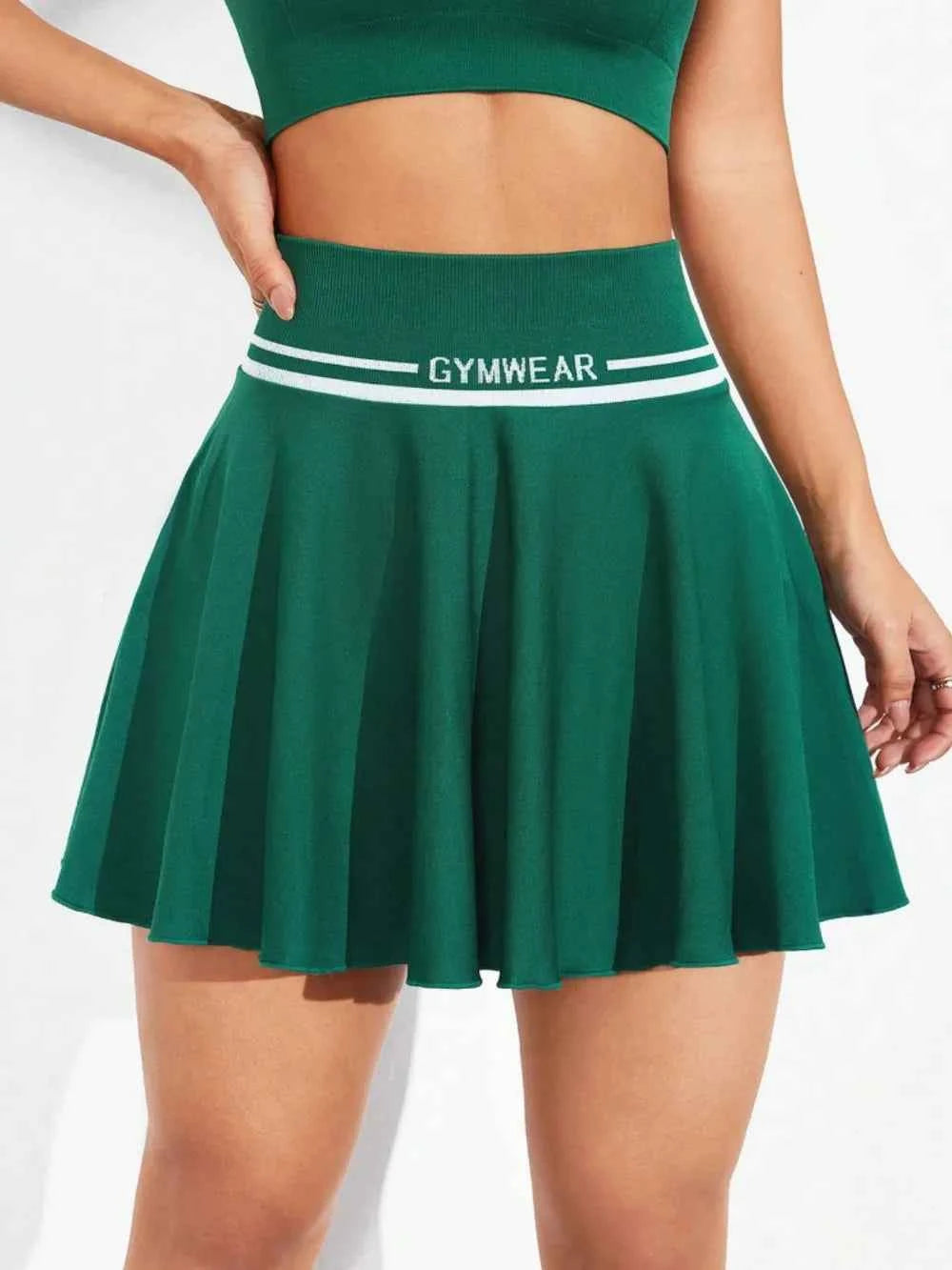 Ruched High Waist Mini Active Skirt