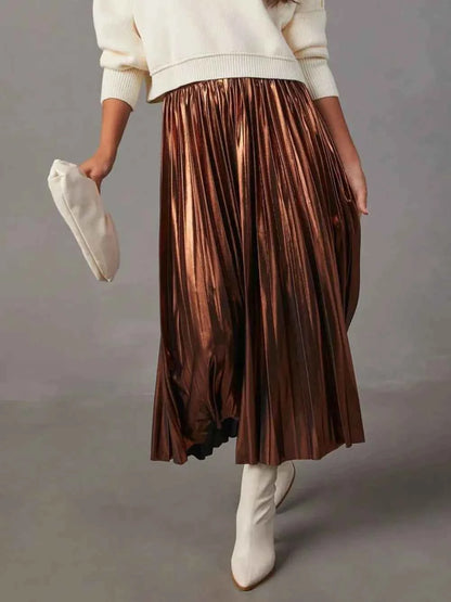 Pleated Midi Skirt