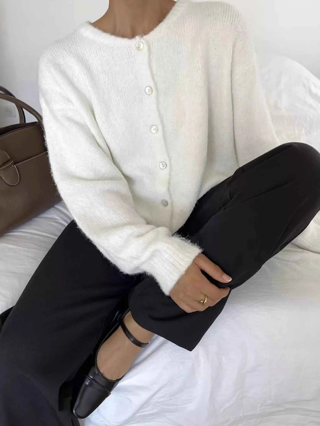 Button Up Long Sleeve Cardigan