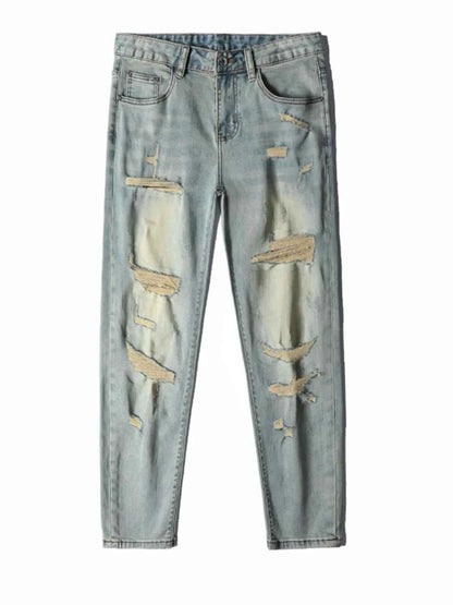 Men's Distressed Slim Fit Jeans