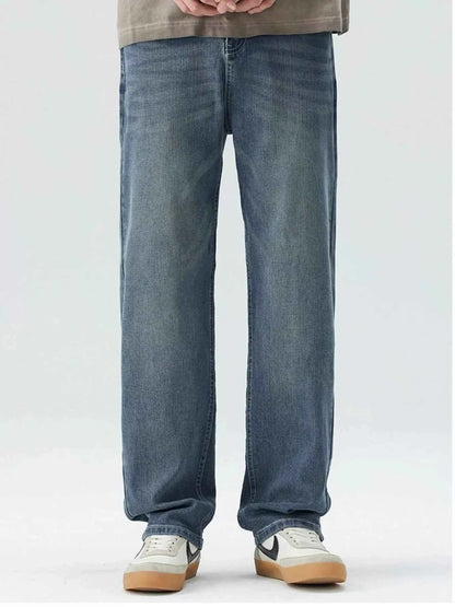 Men's Wide Leg Jeans with Pockets