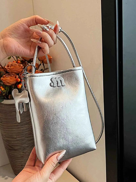 Spaghetti Strap Crossbody Bag with Charm