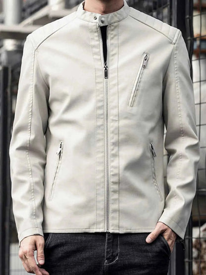 Men's Plus Size Zip Up Long Sleeve Jacket