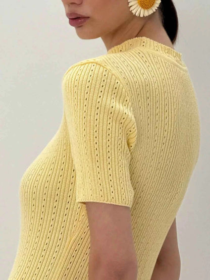 Short Sleeve Knitted Mermaid Dress