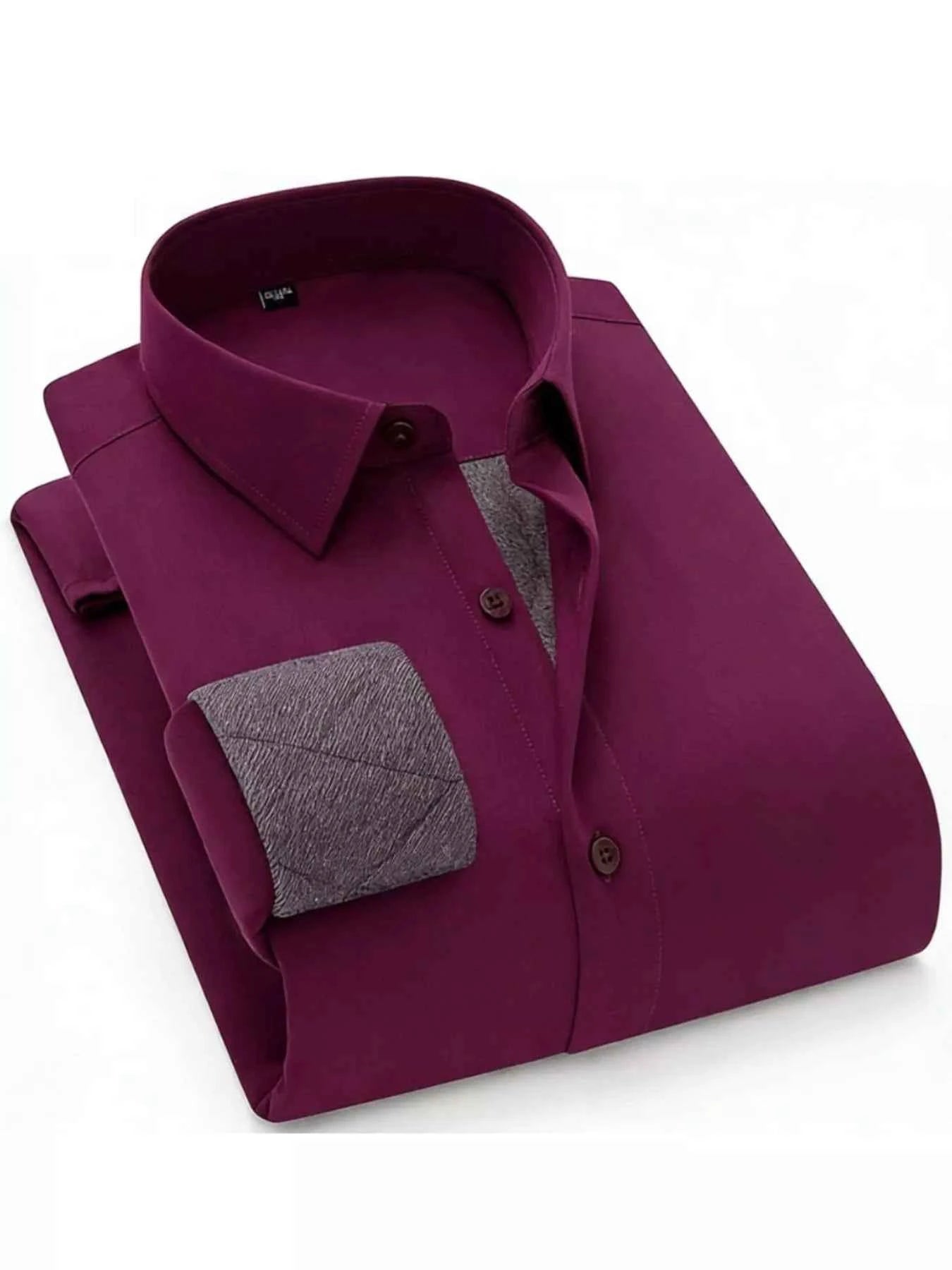 Men's Full Size Slim Fit Long Sleeve Shirt Plus Size
