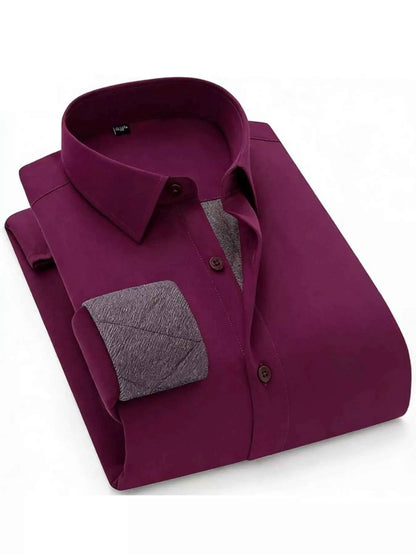 Men's Full Size Slim Fit Long Sleeve Shirt Plus Size