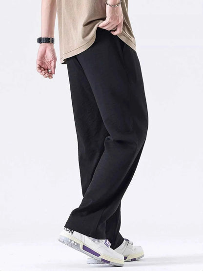 Men's Full Size Relaxed Fit Wide Leg Casual Pants Plus Size