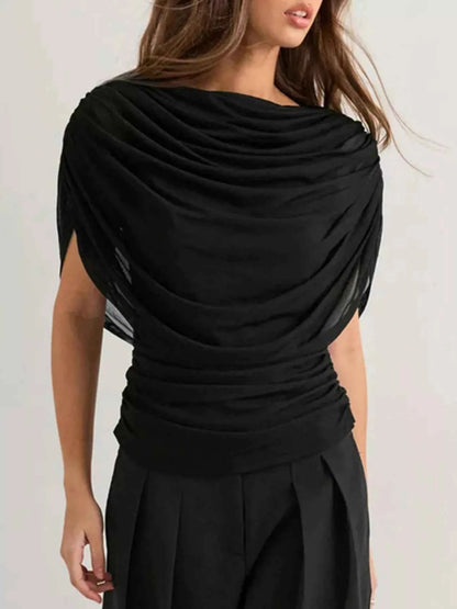 Ruched Short Sleeve Top