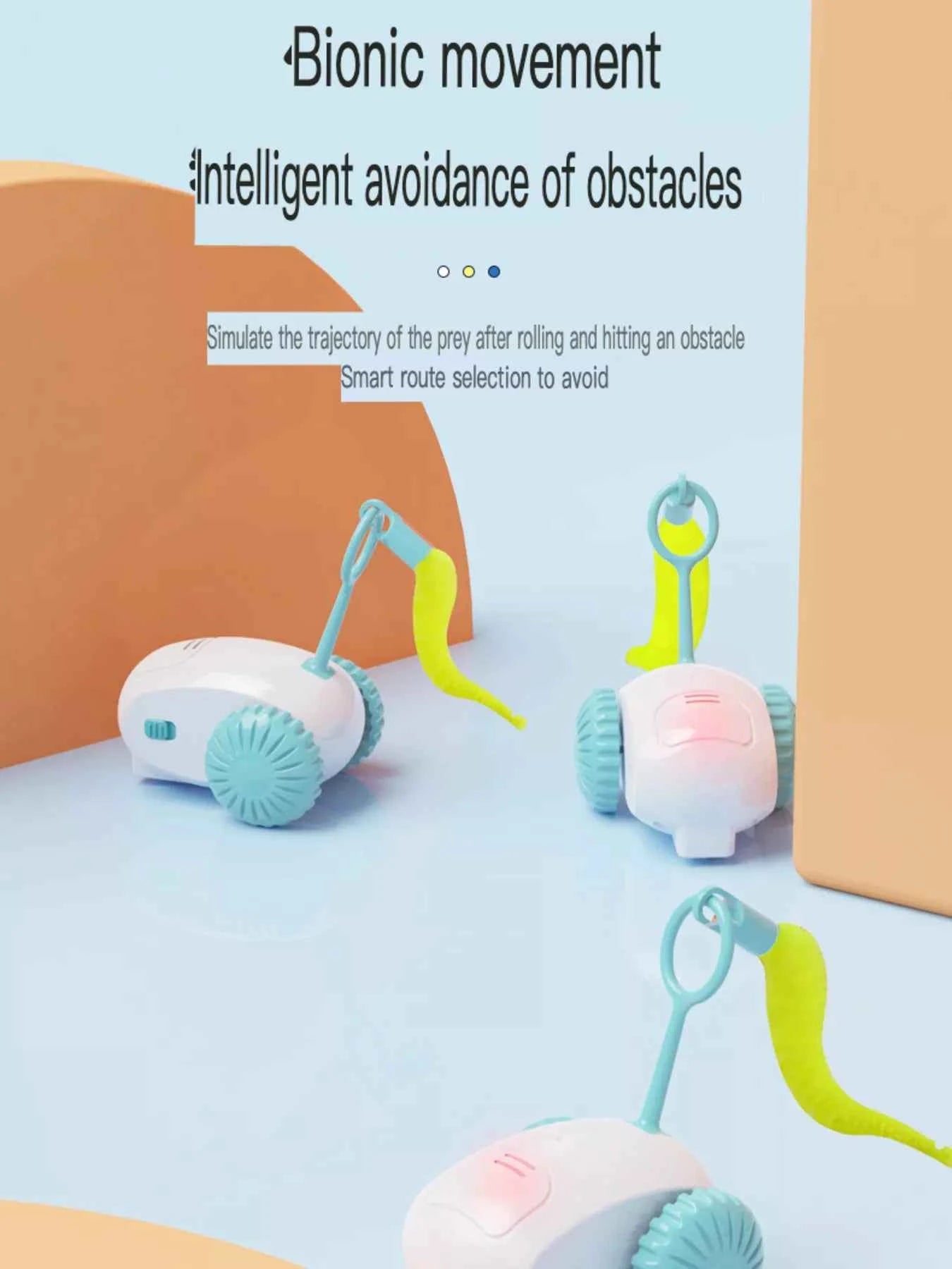 Interactive Self-Rotating Pet Teaser Toy