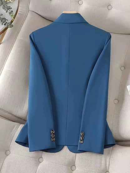 One-Button Blazer with Pockets