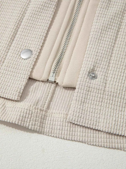 Thermal Knit Textured Hooded Jacket