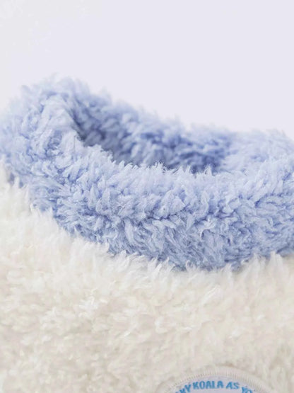 Cozy Plush Pet Sweater with Cute Patch