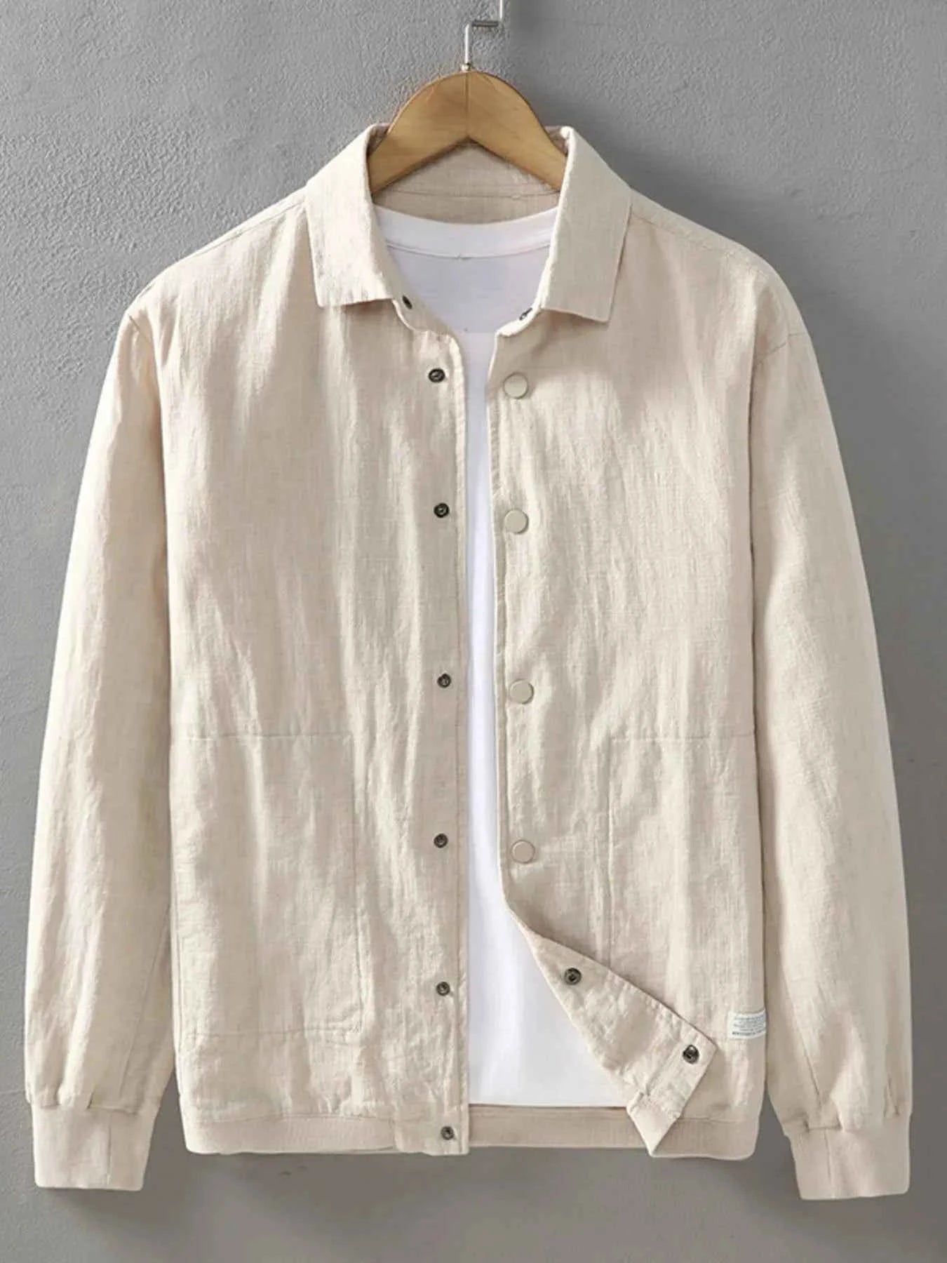 Men's Plus Size Button Up Long Sleeve Shacket
