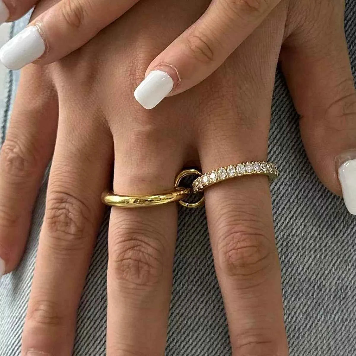 18K Gold-Plated Double Layered Ring