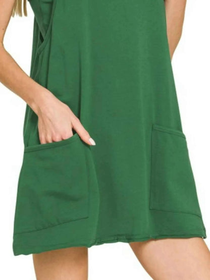 Zenana Cami Mini Dress with Built-in Romper Liner