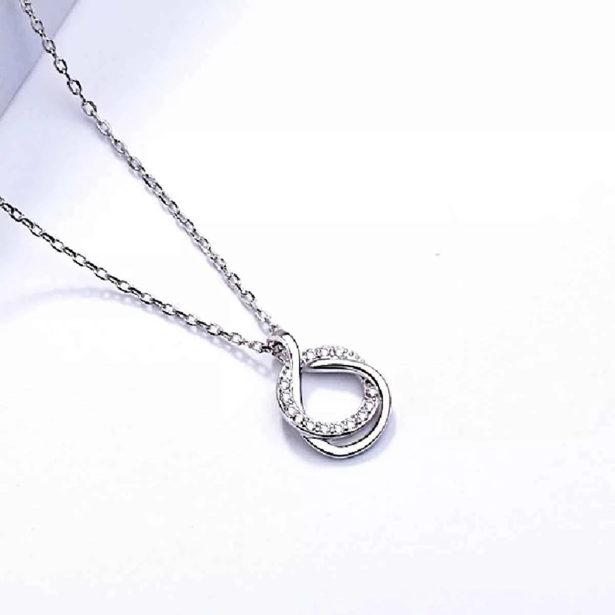 925 Sterling Silver Zircon Pendant Necklace
