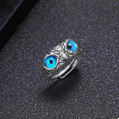 Alloy Owl Eyes Ring