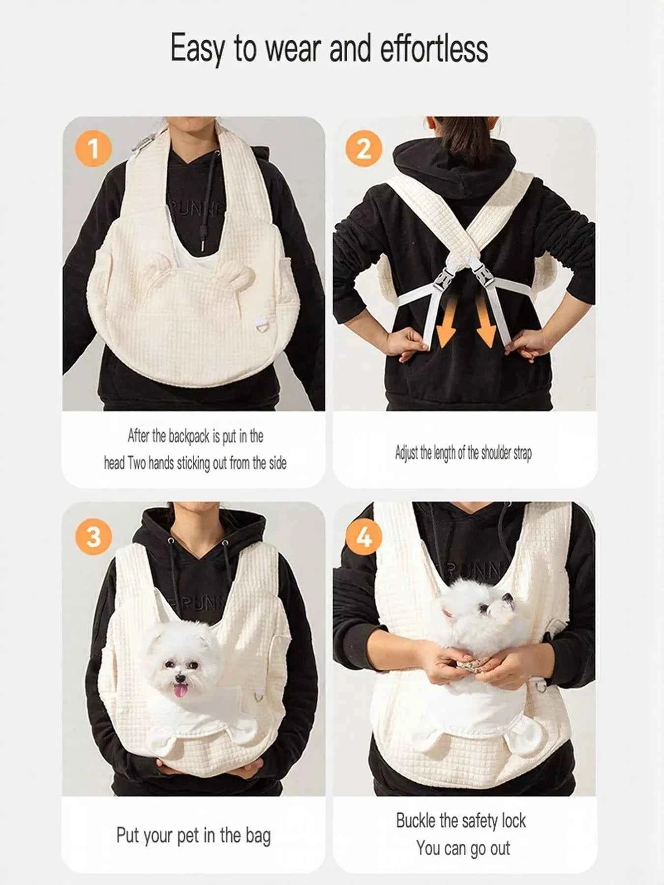 Comfortable Quilted Pet Carrier Sling Bag