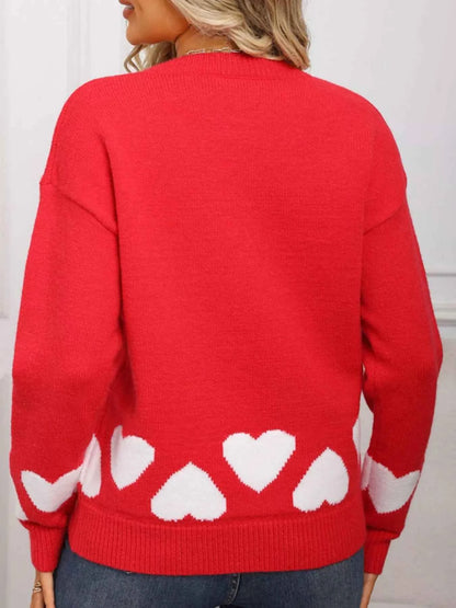 Valentine's Day Heart Crew Neck Sweater