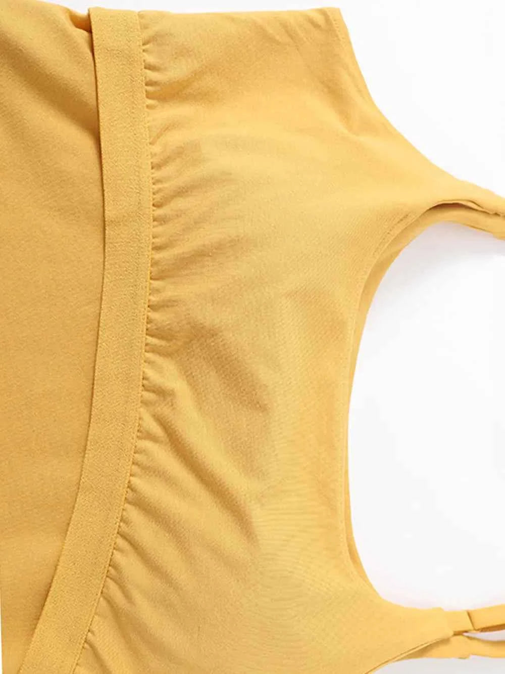 Scoop Neck Cropped Cami with Chest Pads
