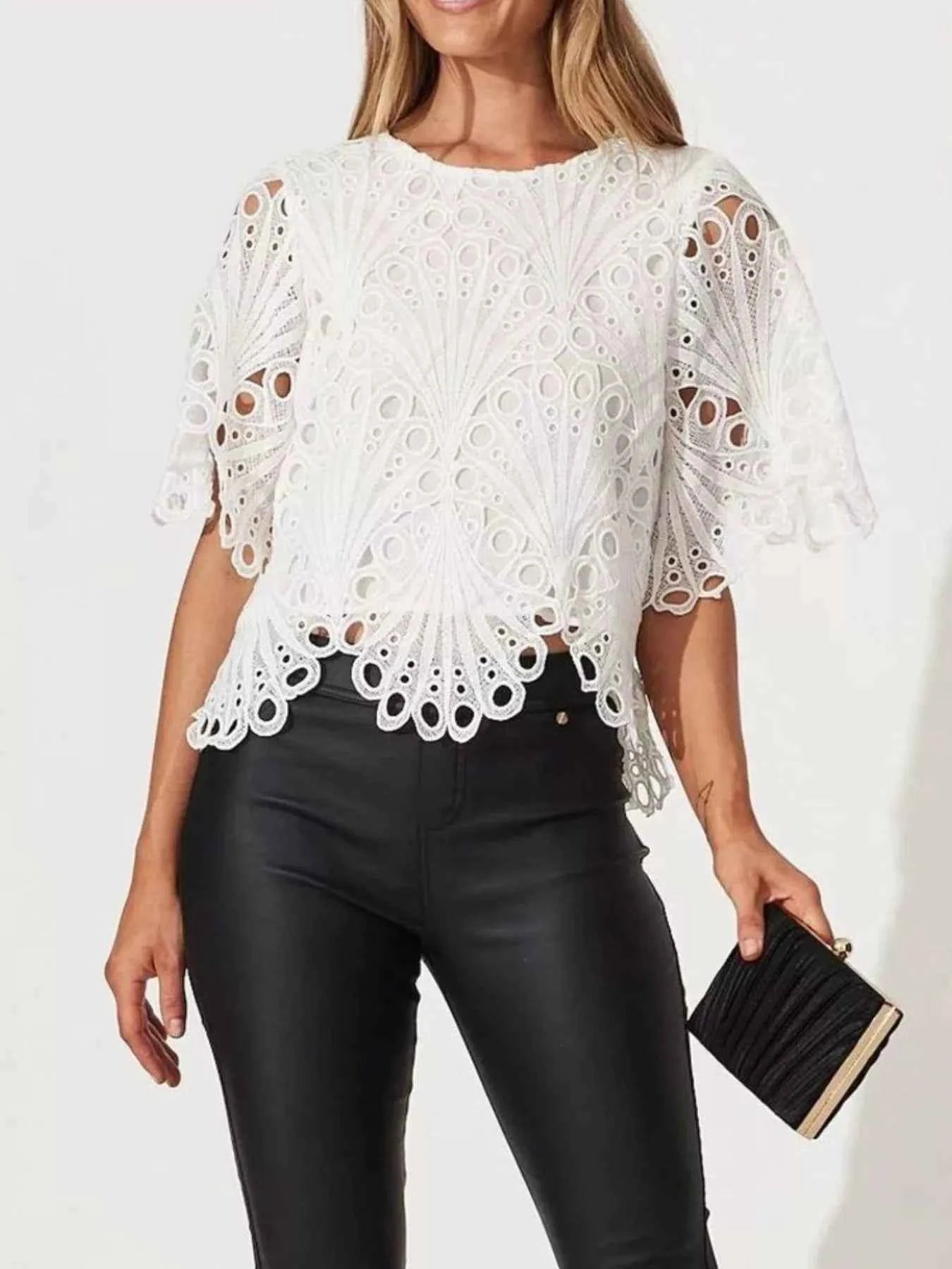 Lace Half Sleeve Blouse