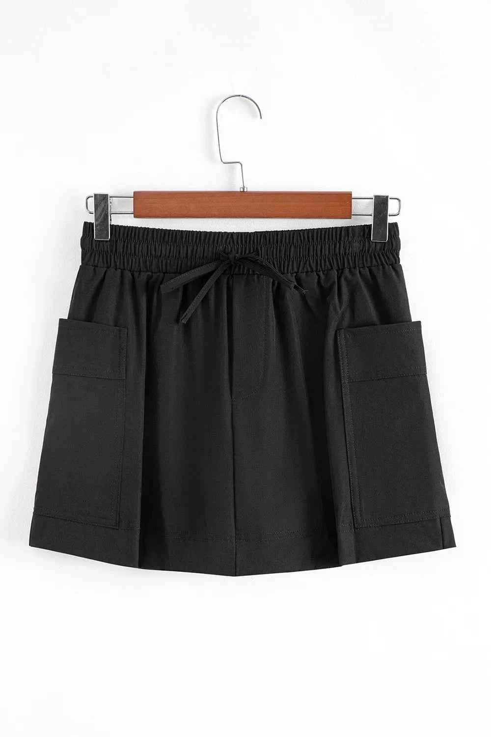 Cargo Pocket Elastic Waist Active Casual Skort