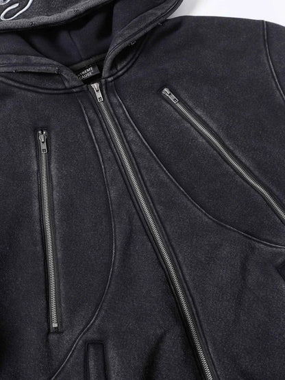 Men's Zip-Up Long Sleeve Hooded Jacket