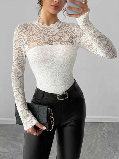 Lace Long Sleeve Top