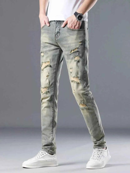 Men's Distressed Slim Fit Jeans