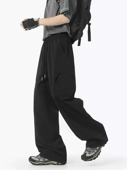 Men's Full Size Drawstring Wide Leg Pants Plus Size
