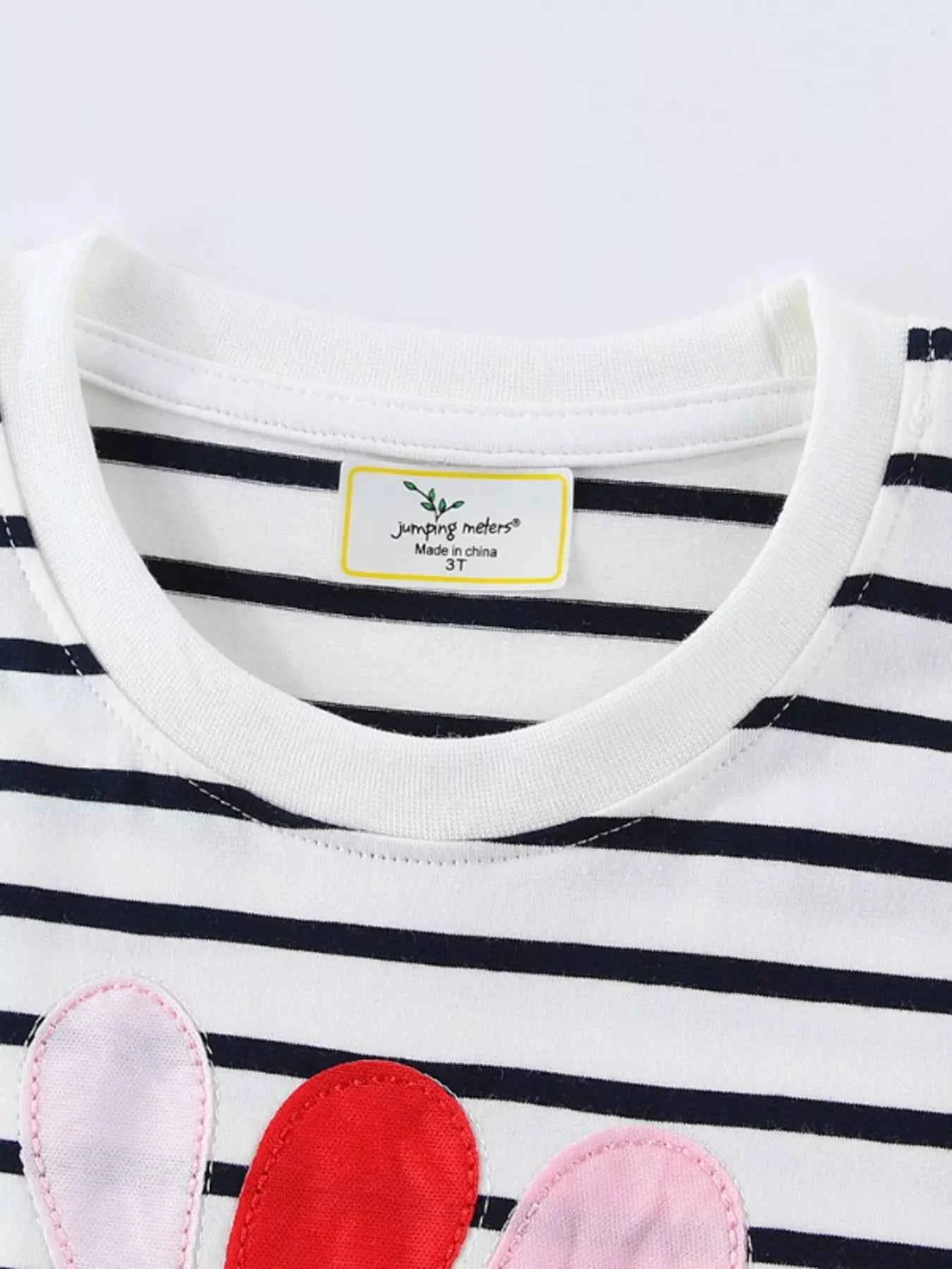 Children's Striped Flower Casual Dress