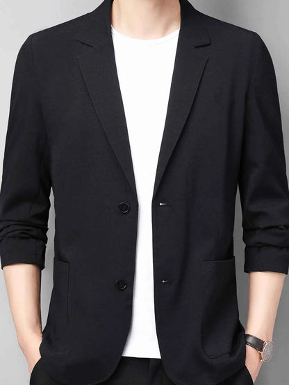 Men's Full Size Button Up Long Sleeve Blazer Plus Size